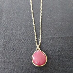 Fossil Purple and Gold Necklace with Elegant Pendant